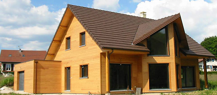 exemple de maison à ossature bois en Franche-comté